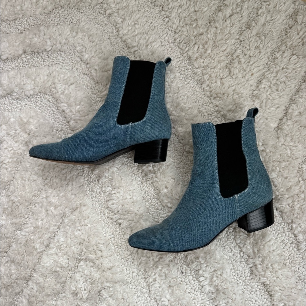 Denim Chelsea Booties